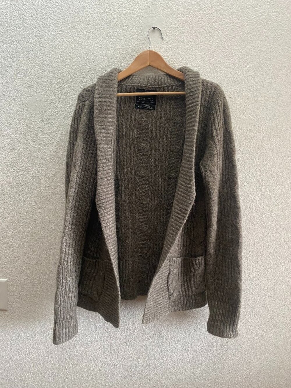 AllSaints Spitalfields Roulette Open Cardigan Sweater Men's Medium Mohair Wool